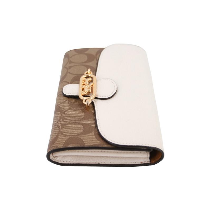 Coach 21 Pferde und Kutsche Logo Leder Kette Crossbody Schultertasche Damen Taschen Khaki Weiß 88101-IMDJ8
