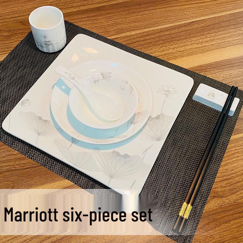 Chinese Ceramic Lotus Dining Set