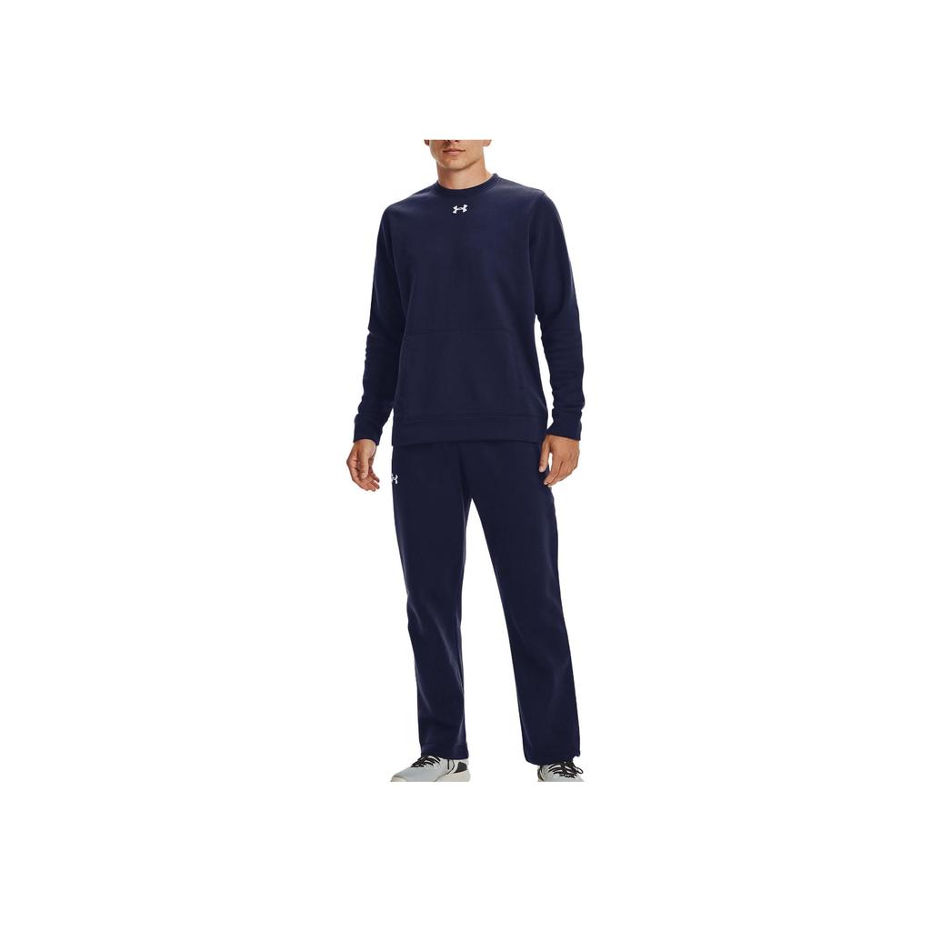 Under Armour UA Rival Fleece 2.0 Mid-Rise Straight-Leg Elastic Knit Sports Pants Men Pants Dark-Blue 1300124-410