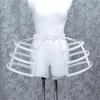 Women Crinoline Petticoat Short 3 Hoop Cage Medieval Ball Gown Half Slips Girls Underskirt for Wedding Bridal Dress