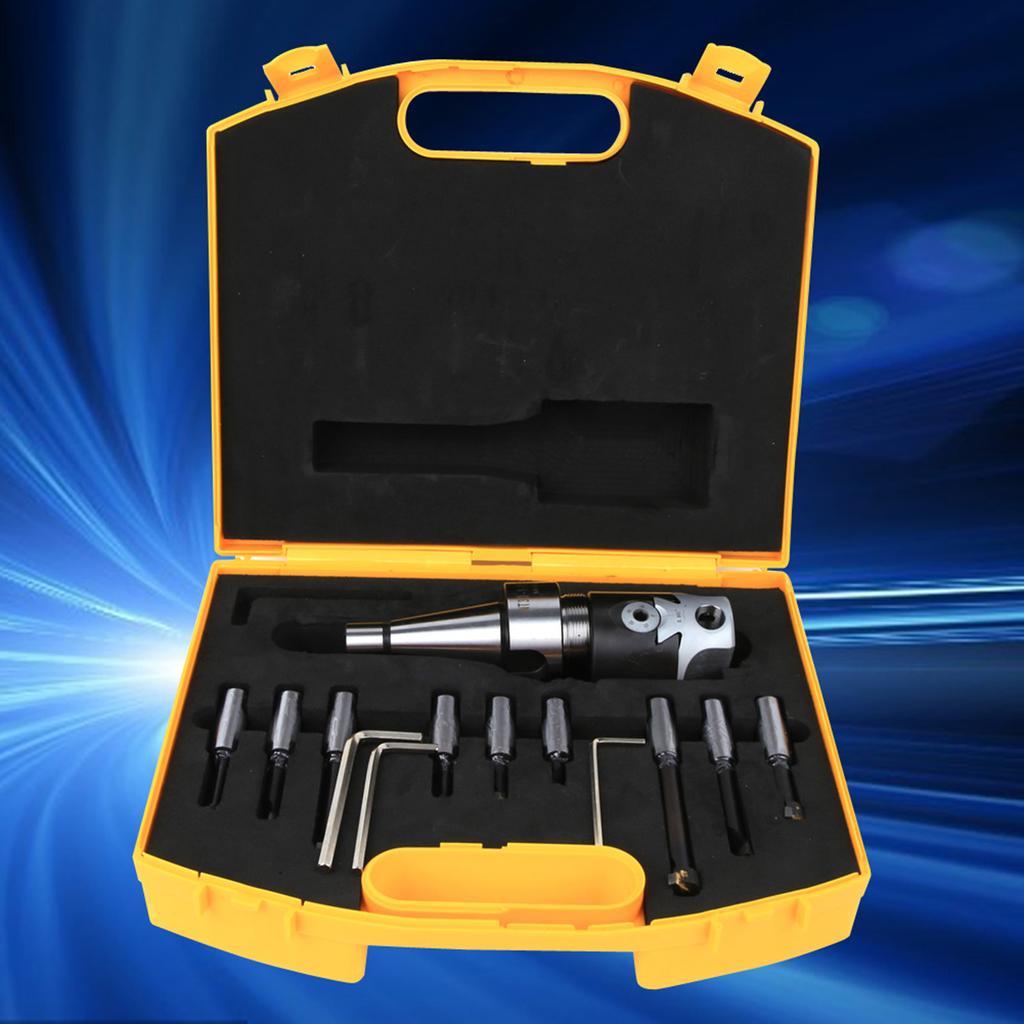 Boring Cutter Set Carbon Steel CNC Milling Tool Kits with Storage Box NT30 F1 12 9PCS