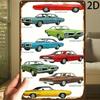 Vintage Metal Car Sign Decor Gift For Auto Lovers Garage Wall Art