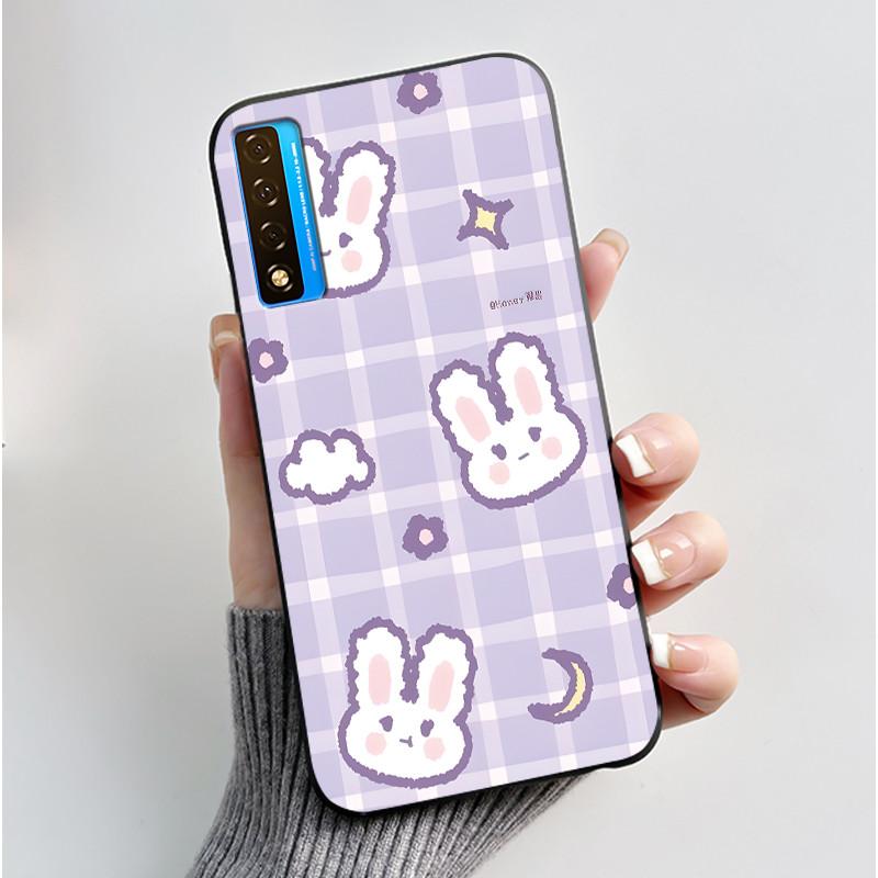 Case For TCL 20S 20L 20L+ 20 Pro 5G Luxury Cute Love Rabbit Funny Black Soft Silicone Phone Case For TCL20 20Pro 5G Back Cover