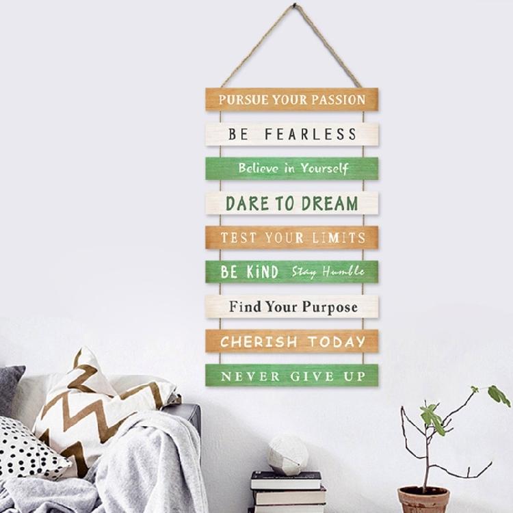 Inspirational Wood Sign Wall Decoration with Empowering Messages for Home and Work Space Decorating