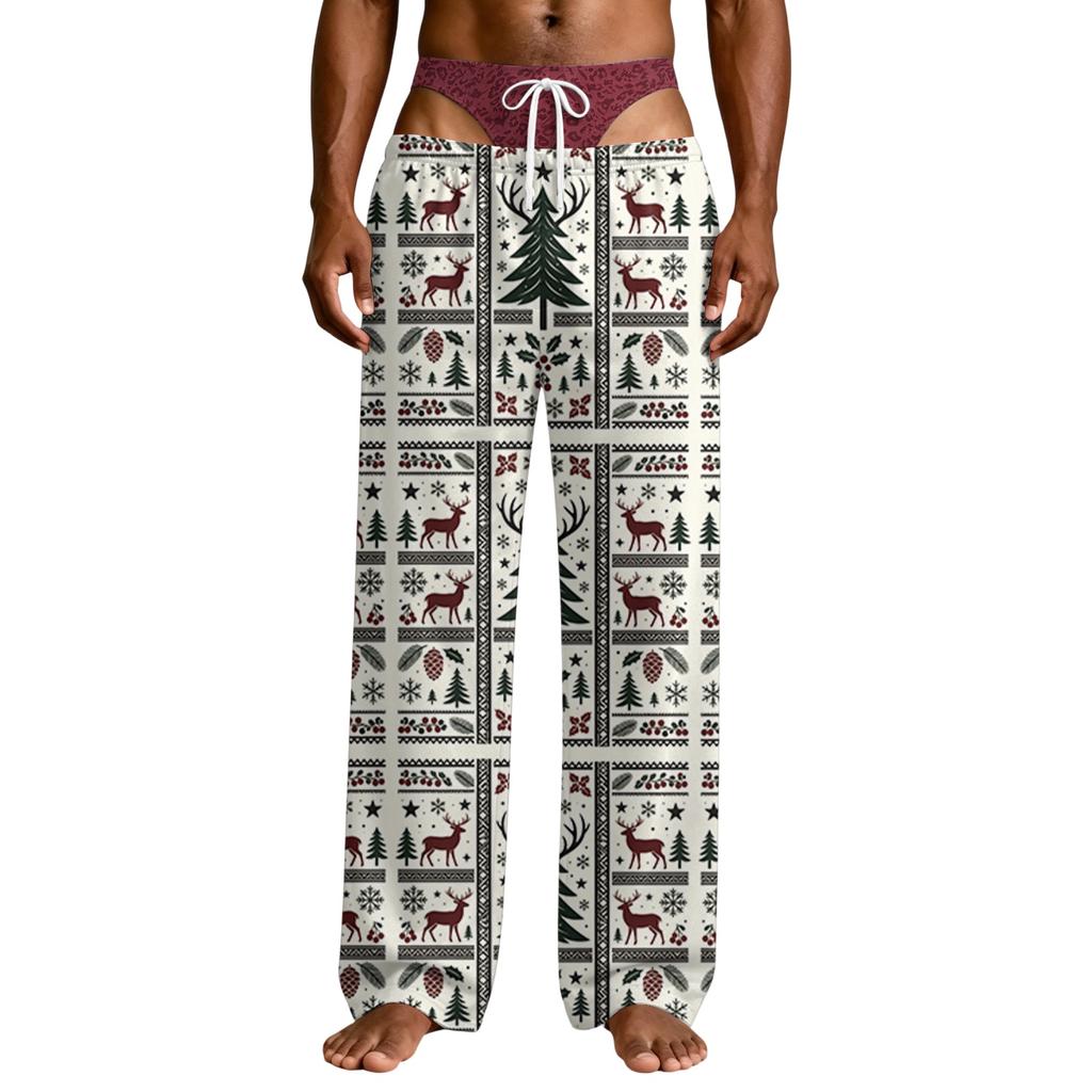 Pantalones de Pijama Divertidos Novedosos para Hombre con Estampado de Ropa Interior, Ropa de Dormir Cómoda