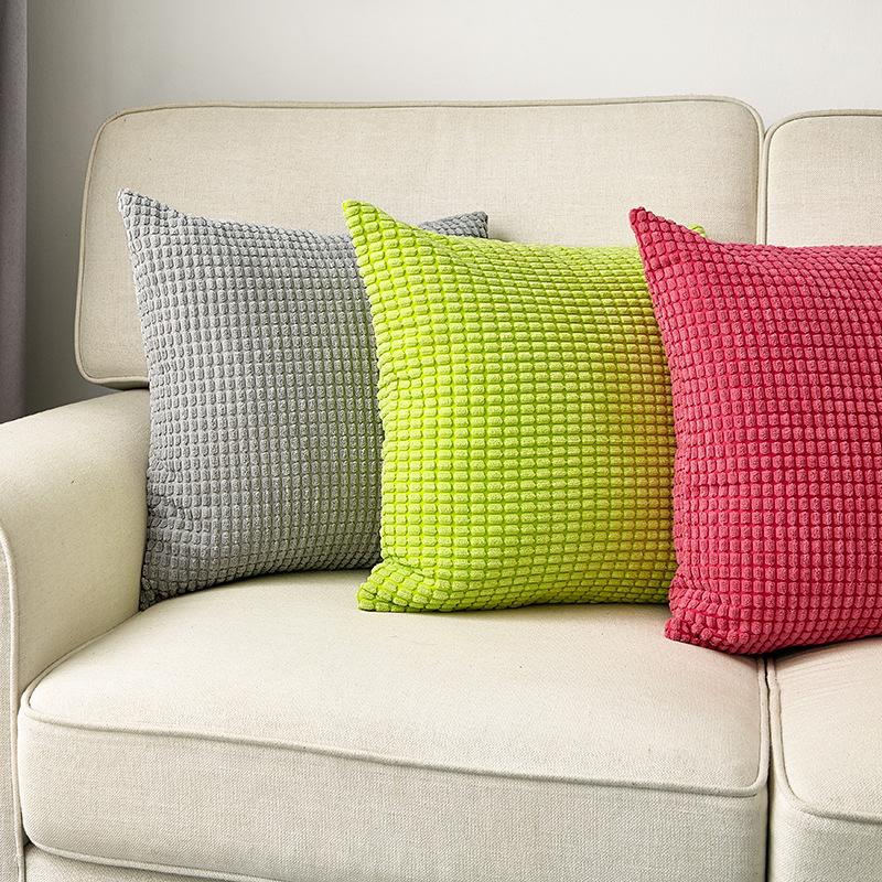 Pillow Cover Corn Velvet Sofa Ins Nordic Cushion Cover Pillow Cover Corduroy Bedroom Sofa Cushion Cushion