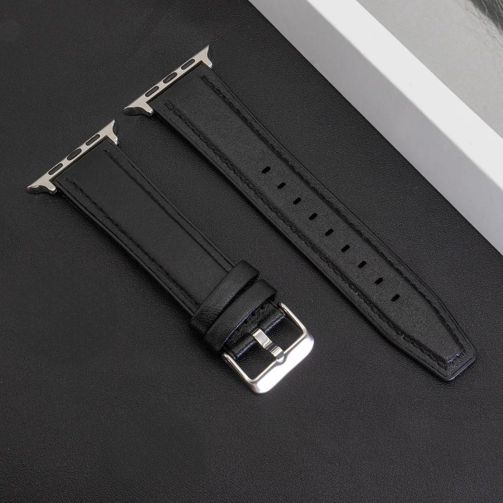 Leather Band Strap for Apple Watch Band Ultra 3 49mm 11 10 9 8 7 46 45 41mm High Quality for IWatch Series 6SE54 44 40mm Correa