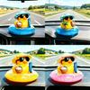 Plastic Cartoon Milk Tea Shop Little Yellow Duck Decor For Car Dashboard Display