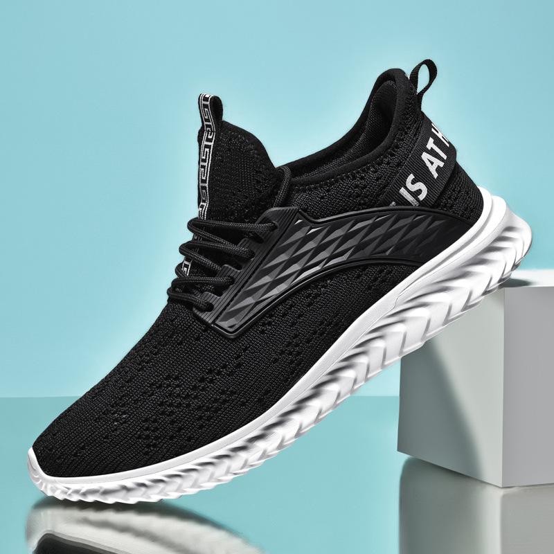 Herren Sportschuhe neu große Größe Casual-Stil Laufschuhe Mesh hohl fliegend gewebt dünne trendige Schuhe