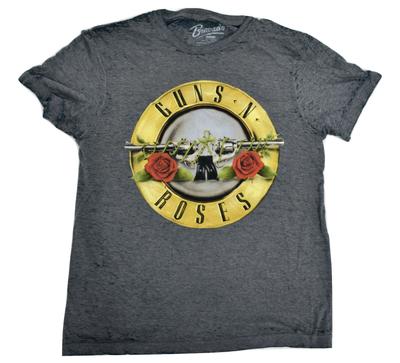 Guns N' Roses Herren Klassisches Bullet Logo Rock Semi-Burnout Shirt NWT S, M, L