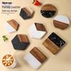 Marble and Acacia Wood Coasters