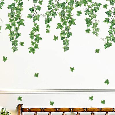 Hängende Blätter Ranken Wandaufkleber Immergrüne Pflanzen Efeu Blätter Wandaufkleber DIY Schlafzimmer Wohnzimmer Sofa TV Hintergrund Büro Wandkunst Dekor