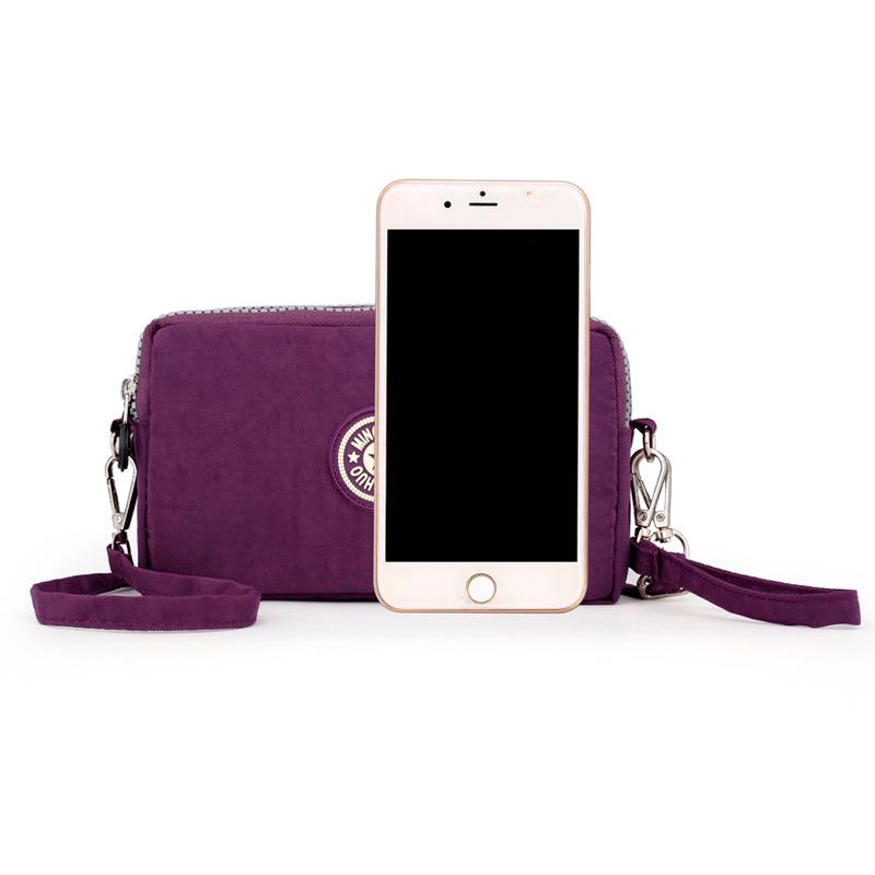 2023 Trendy Korean Style Women's Crossbody Bag with Three Layers and Long Wallet Coin Purse