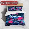 3pcs Duvet Cover Set (1*Duvet Cover + 2*Pillowcase, Without Core), Custom Name Jinx Pattern Bedding Set, Home Bedroom Decor Gift