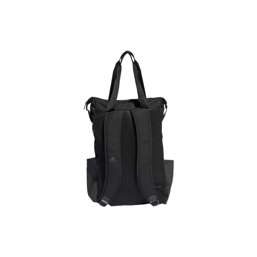 Adidas Drawstring Large Capacity Two-In-One Tote Bag Shopping Backpack Unisex Tote Bag Black HC7206