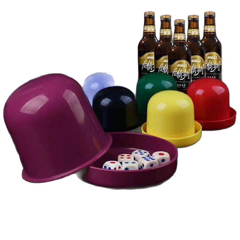 Nightclub & Bar Dice Cup Set: 10 Dice Shaker & Color Sieve Cups for KTV
