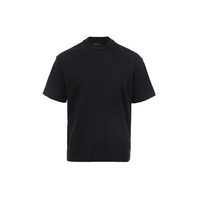 Maglione Girocollo Monocolore SS24 T-shirt Manica Corta Vestibilità Slim con Logo a Lettere Uomo T-shirt Blu Scuro 3D1T94-1JWZZ-0962