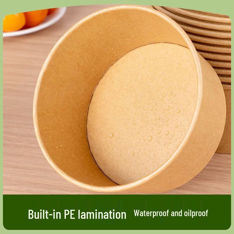 temeiju Disposable Kraft Paper Food Containers with Lids