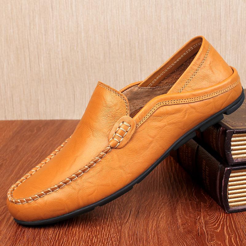 

Men s Premium Leather Driving Loafers – Non-Slip Pebble Sole & All-Day Comfort 47