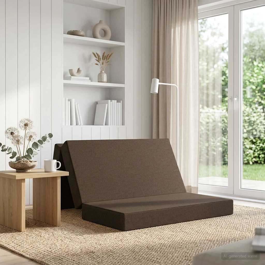 Folding Sofa Bed 120 x 67 x 45 cm Taupe