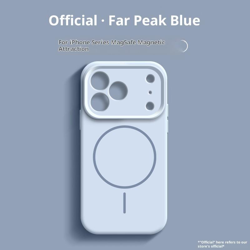 

For Magsafe Magnetic Phone Case For iPhone 17 16 15 14 13 Pro Max 17Pro 16Pro Air Original Liquid Silicone Wireless Charge Cover iPhone Air светло-синий