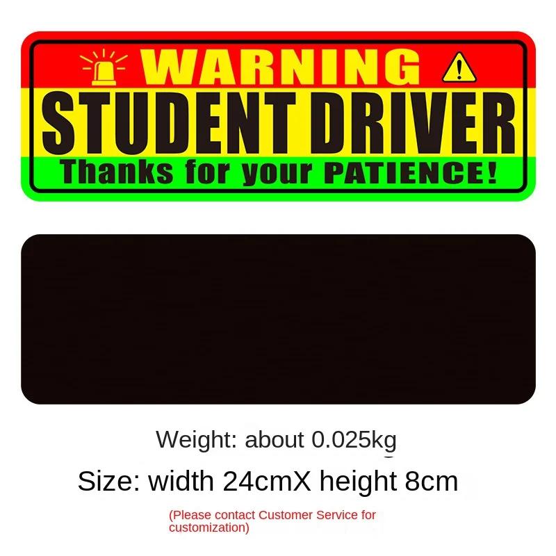 Novice Car Stickers, Logo Reflective Stickers Distance Keeping Tape Eye-catching Safety Warning Car and Truck Magnetic Stickers