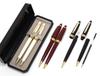Takizawa Made in Japan Neo Ballpoint Pen and Mechanical Pencil Set 1 Premium Black Retro Style Upper Barrel Pen D-600 (2 Pens, Pack, Case, 0.7mm Lead,