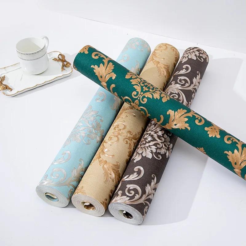 Papel Pintado 3D Estilo Europeo Sala de Estar Restaurante Hotel Lugar de Eventos Lujo Ligero Gofrado Impermeable