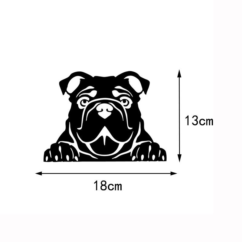 

Automobiles Parts Car Stickers Dog Pet Stickers, Car Doors Body Bumpers, Decorative Car Windows Stickers Exterior Accessories H-18cm black