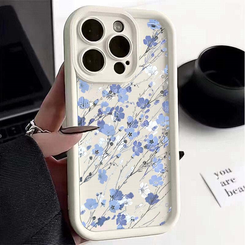 Small Flower Rose Case for Motorola Moto Edge 40 Neo 50 Fusion Pro G85 G54 5G G34 G24 G14 G32 G52 E32 Cover Soft Couqe Silicone