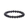 6-12MM Natural Volcanic Beads Bracelet Men Black Lava Bracelets Essential Oil Diffuser Elastic Chain Bangles For Women Jewelry
