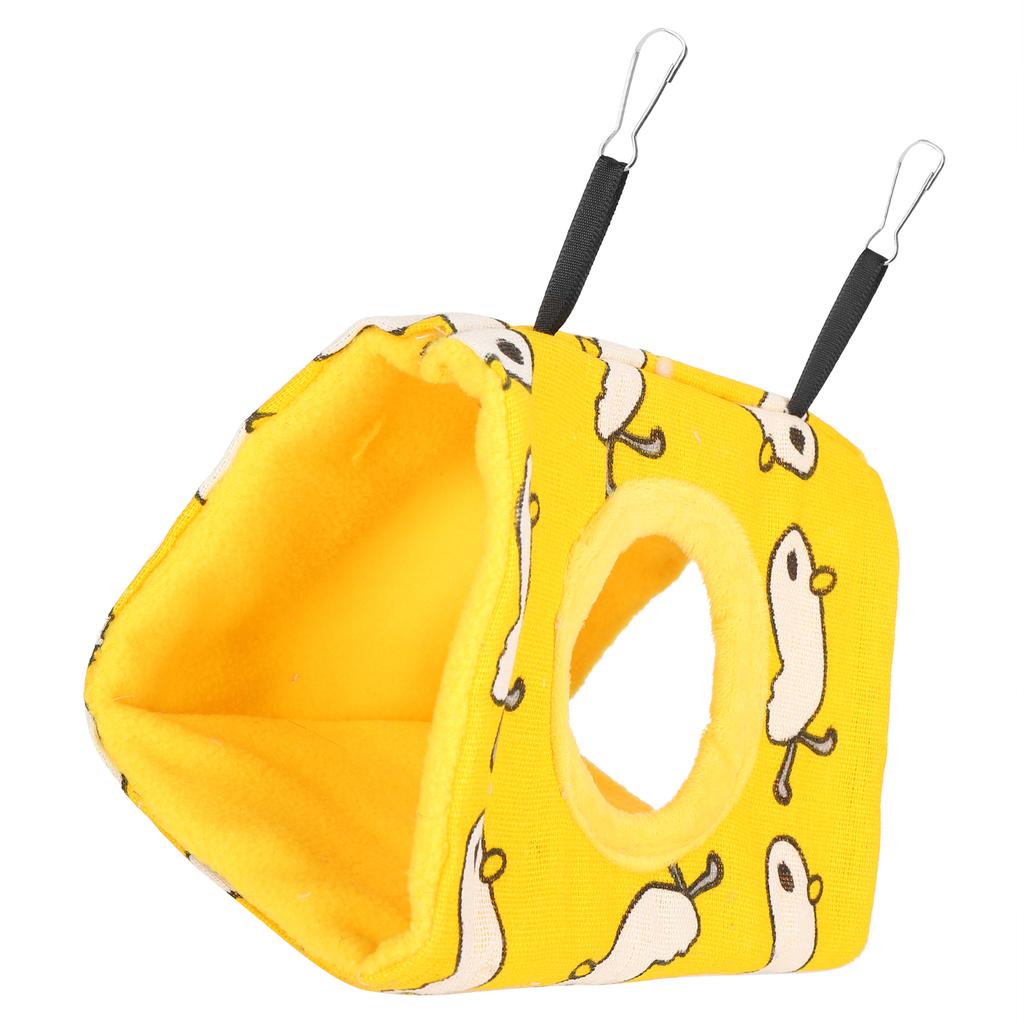 Papageien Hängematte Haustier Vogel Hängendes Schlafbett Warmer Flanell Spielhöhle Haus mit Loch(L Ente