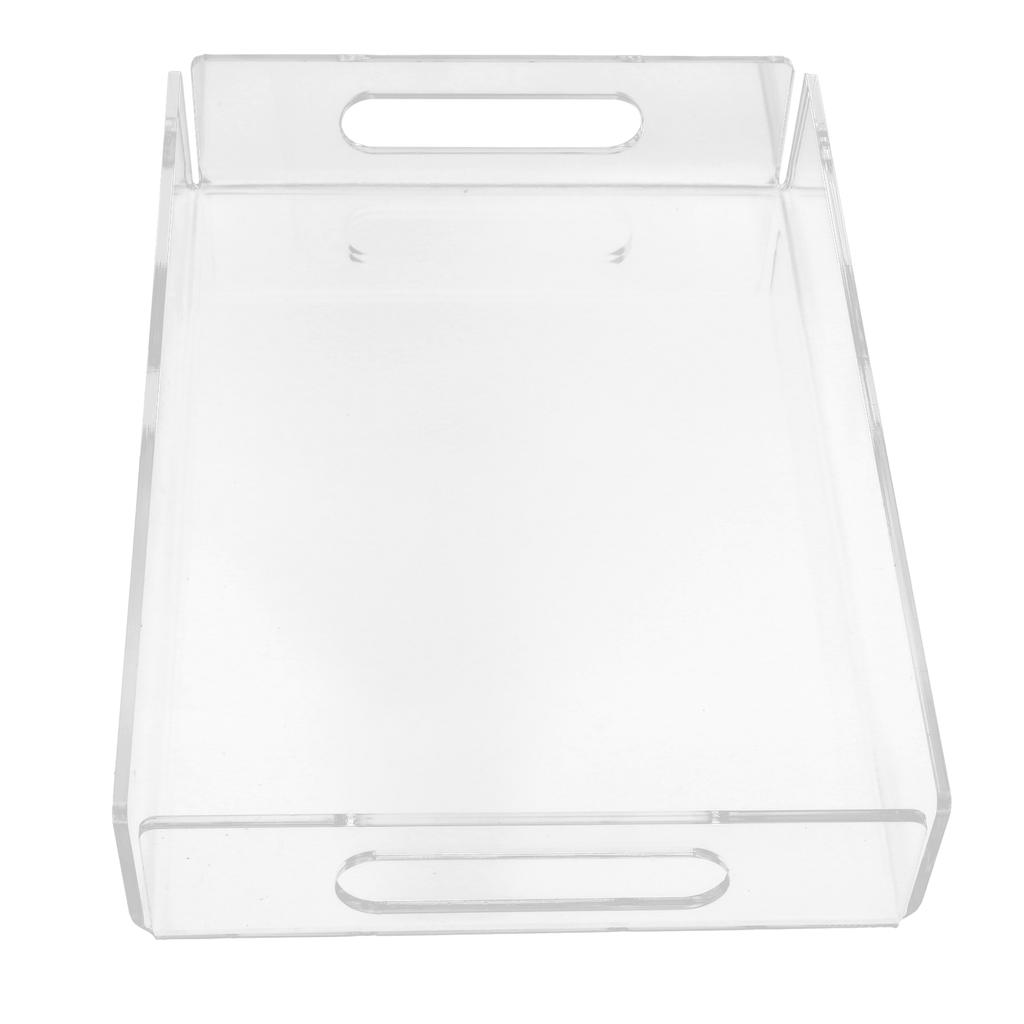 Acrylic Fruit Towel Tray Lightweight Breakfast Cheese Serving Tray with Handles for KTV Hotel