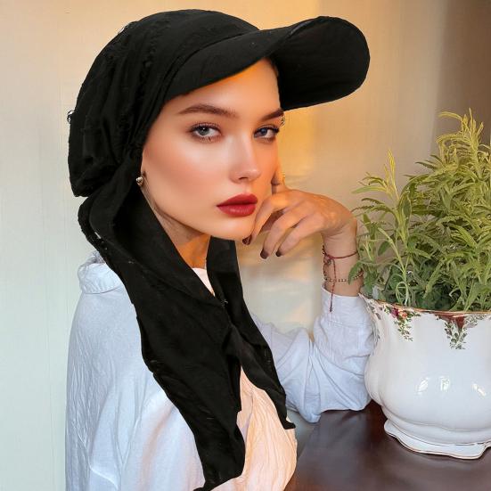 Women Headscarf Hat Elastic Design Shawl Baseball Hat Headscarf Lightweight Easy to Wear Head Covering Turban Hat