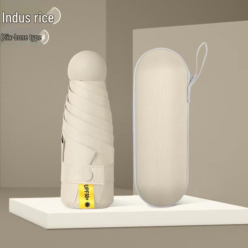 50% Off Dual-Use Mini Pocket Umbrella: Lightweight Sunshade & Rain Protection with Black Glue; Ideal for Sun Protection & Customization