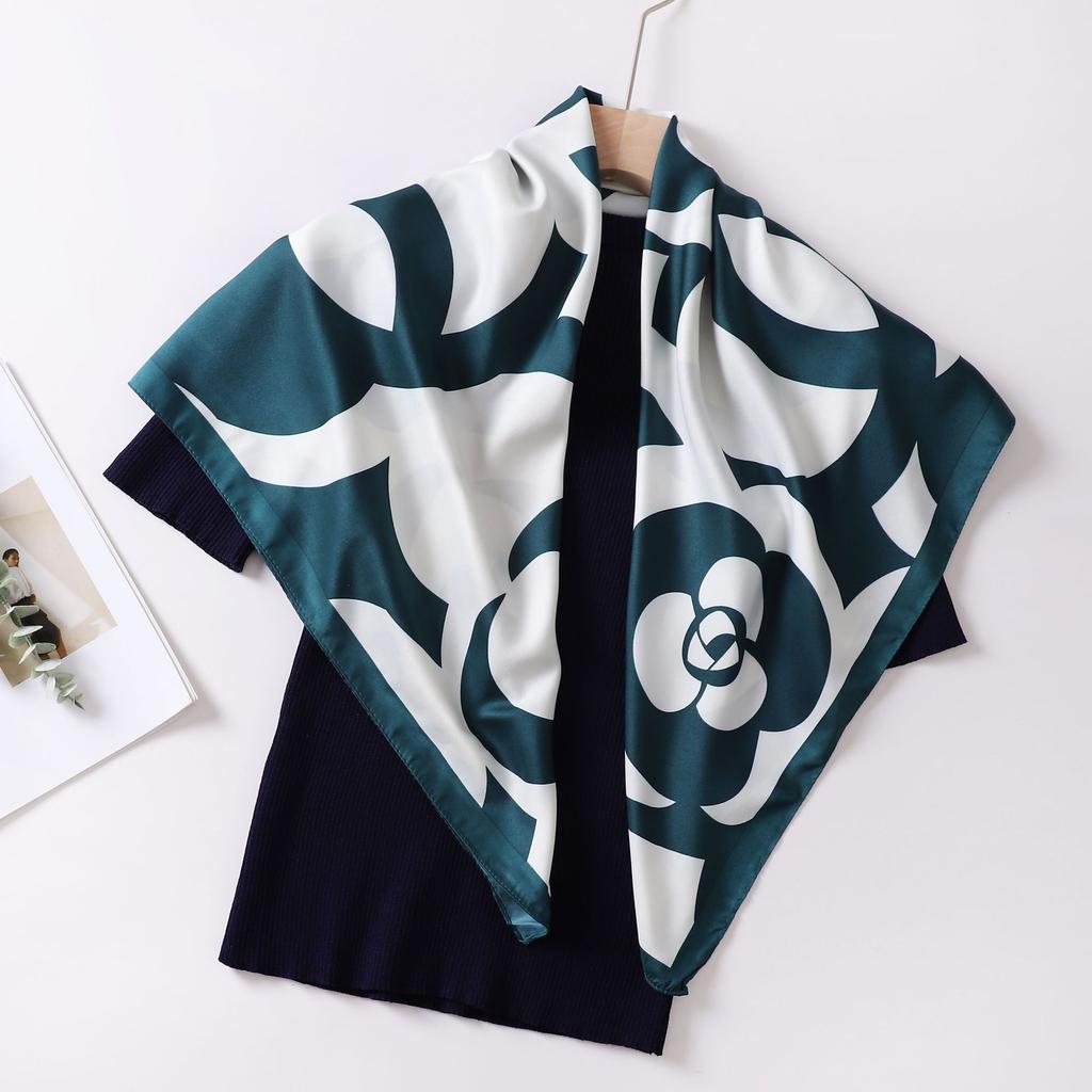 New silk scarf 91 large square scarf fashionable versatile fashion foreign style French scarf women's shirt shawl scarf wholesale