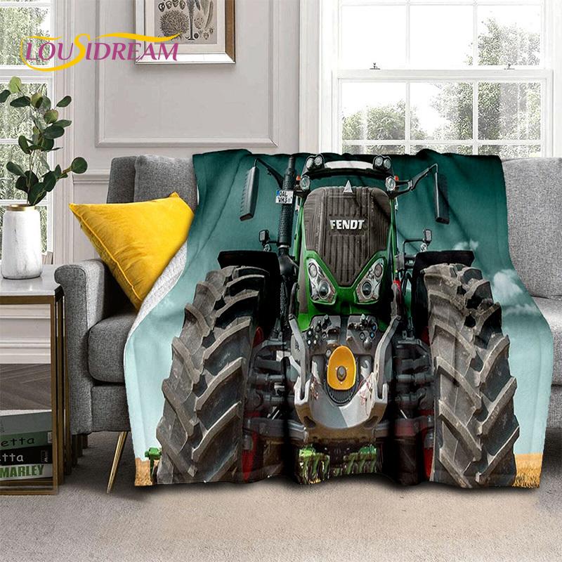 Truck Car 3D Series Retro Tractor HD Blanket,Soft Throw Blanket for Home Bedroom Bed Sofa Picnic Travel Office Cover Blanket Kid