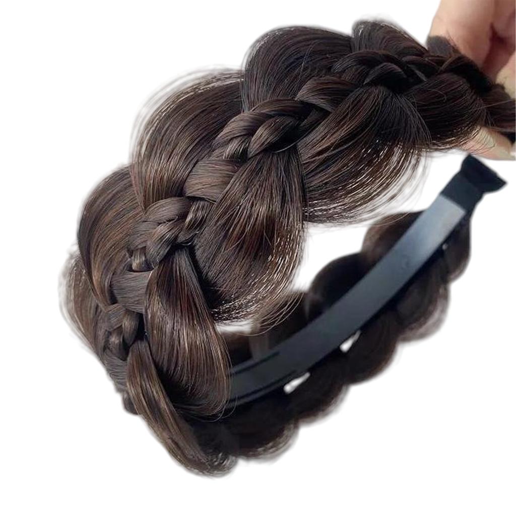 Synthetic Fiber Fishbone Twist Braid Headbands Hair Styling Hairhoop For Fashionable Lookings Quick Hairstyle Headwear