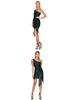 Women's One-Shoulder Sequin Bodycon Dress - Sweet and Spicy Style