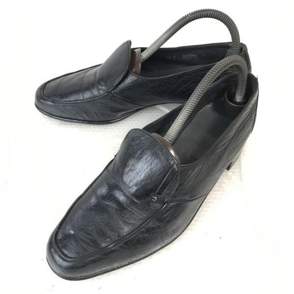 

Bally of Switzerland Leather Loafers Moccasin Size 6.5E 24.5-25.0cm Black Swiss Made Business Dress Shoes