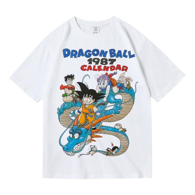 2026 Dragon Ball Retro Anime Japanese 2D Cartoon Related Products Printed Short Sleeve for Unisex and Women Trendy