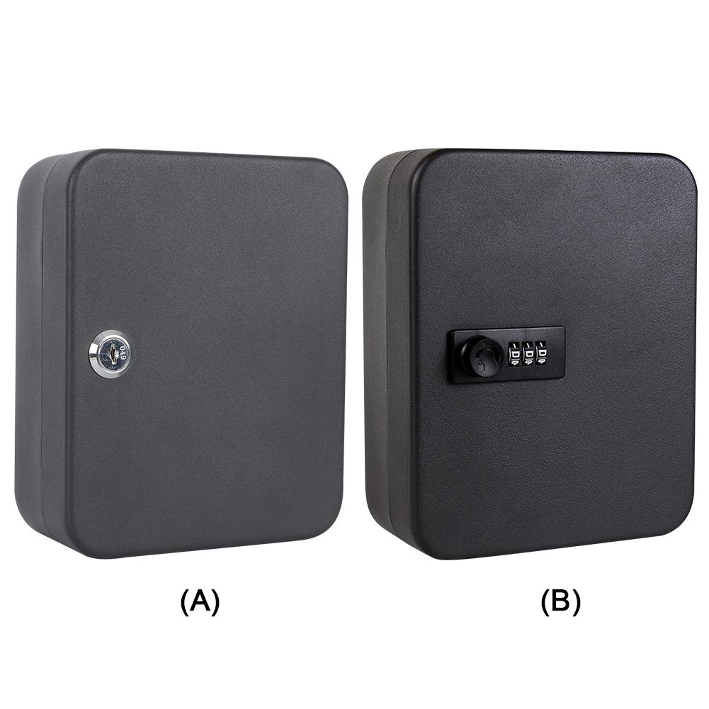 Combination Key Cabinet 20 Key Hooks Locking Key Organizer with Key/Code Lock Key Storage Lock Box Key Security Box