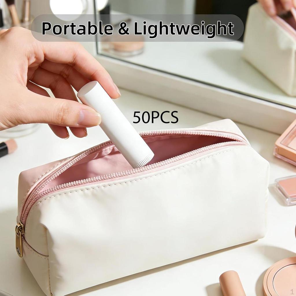 50 5,5ml Runde drehbare Lippenbalsamtuben, für Balsam, kosmetische Probenbalsame und feste Produkte