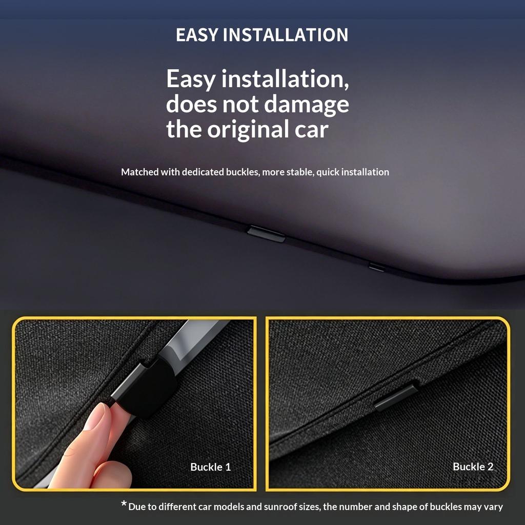 Pour Xpeng MONA L03 Pare-soleil de toit ouvrant panoramique Auvent de toit Bouclier d'isolation thermique et de protection solaire Accessoires d'intérieur de voiture