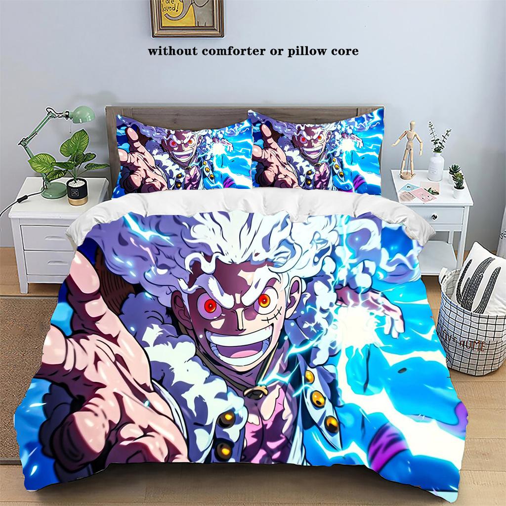 One Piece five Range Luffy Bedding Set Duvet Cover Bed Set Quilt Cover Pillowcase Comforter king Queen Size Adult Bedding Set
