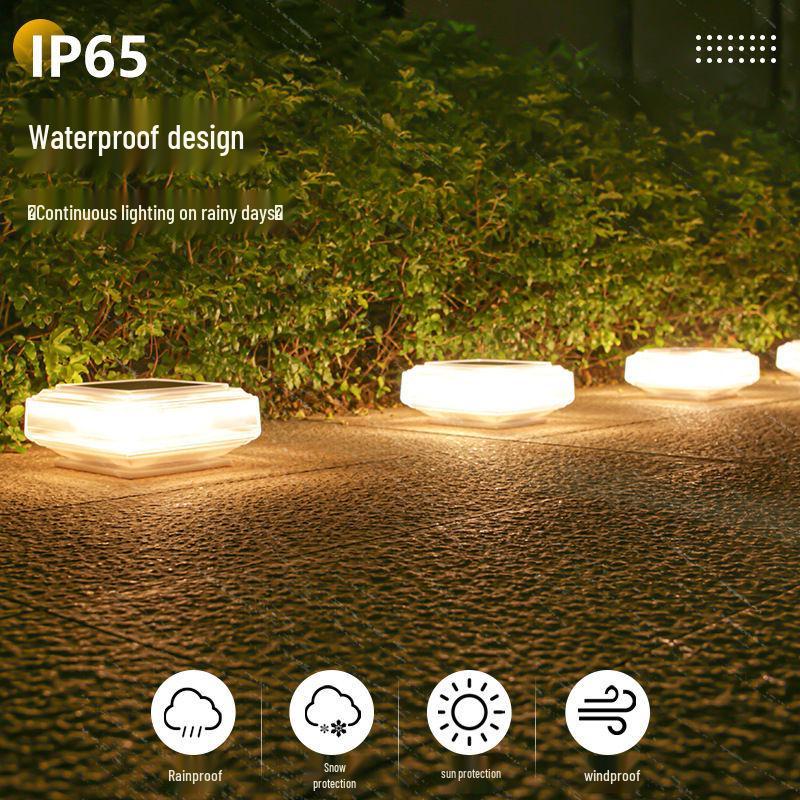 Wasserdichte Solar-Pfeiler- und Torpfostenleuchte für den Außenbereich für Hof und Zaun