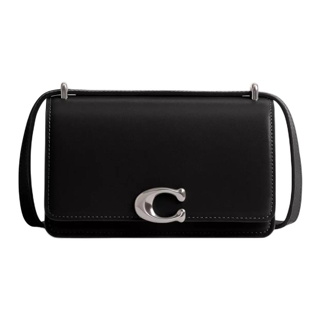 Coach Bandit 18 Snap Closure Exquisite Calfskin Shoulder Crossbody Bag Small Women Bags Black CV461-LHBLK