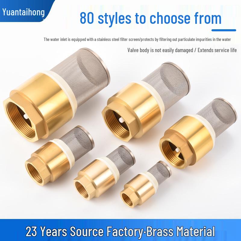 Leak-proof Brass 1-Inch Check Valve with Strainer for Water Pumps