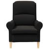 Armchair Black Soft Sherpa Fabric