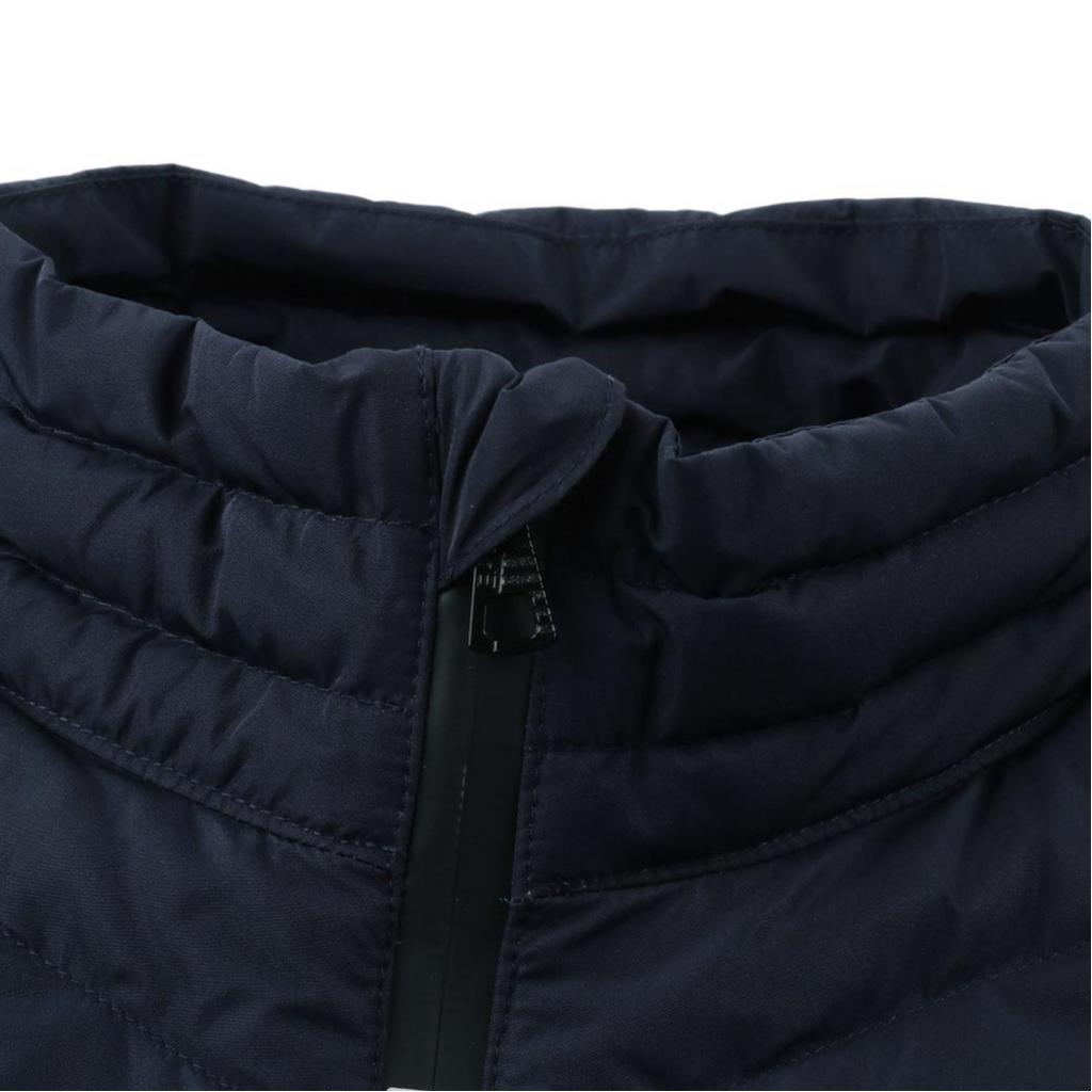 Emporio Armani EA7 FW24 Solid Color Stand Collar Zipper Long Sleeve Down Jacket Men Outerwear Dark-Blue 8NPB13-PNE1Z-24F-1562